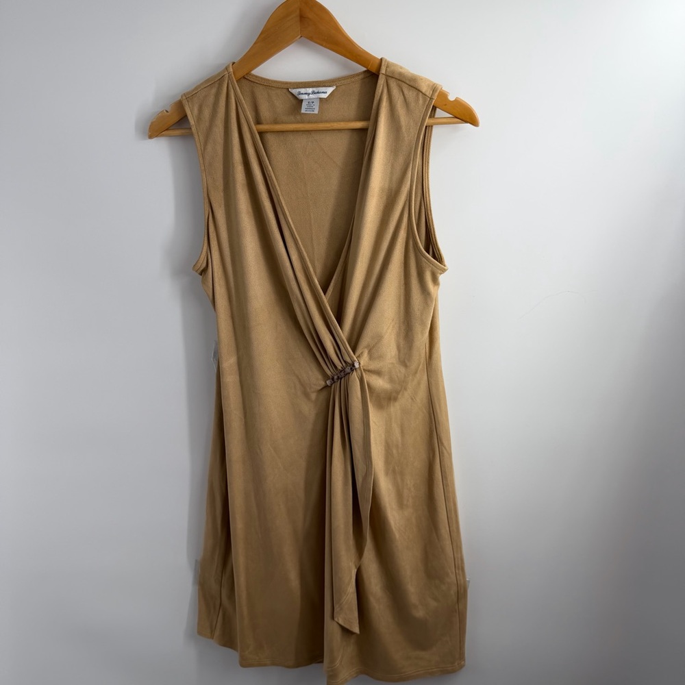 Tommy Bahama Tan Brown Suede Midi Dress - Picture 10 of 13